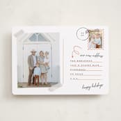 "Return Address" - Holiday Cards in Cinnamon by Gwen Bedat - Front
