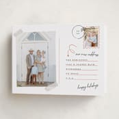 "Return Address" - Holiday Cards in Cinnamon by Gwen Bedat - Folded Card