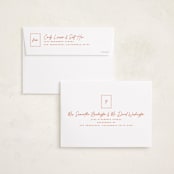 "Return Address" - Holiday Cards in Cinnamon by Gwen Bedat - FREE Recipient Addressing