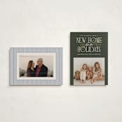 "Hearth Garland" - Holiday Cards in Evergreen by Erin L. Wilson - Photo Orientation Options