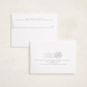 "Stamp Collection" - Holiday Cards in Evergreen by Amy Payne - FREE Recipient Addressing