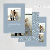 "Stamped Blooms" - Holiday Cards in Frost by Amy Kross - Back of Card Options