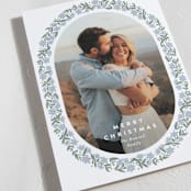"Stamped Blooms" - Holiday Cards in Frost by Amy Kross - Detail