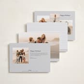 "serif" - Holiday Cards in Charcoal by JoAnn Jinks - Back of Card Options
