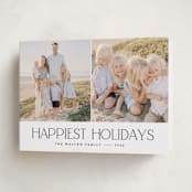 "serif" - Holiday Cards in Charcoal by JoAnn Jinks - Folded Card