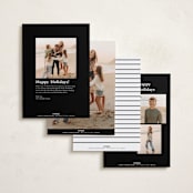 "happy trio" - Holiday Cards in Snowflake by Angela Thompson - Back of Card Options