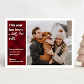 "Ruff Year" - Holiday Cards in Candy Apple by Erin German - Front