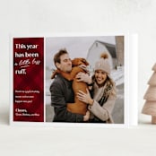 "Ruff Year" - Holiday Cards in Candy Apple by Erin German - Folded Card