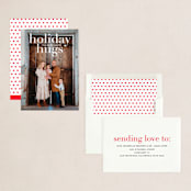 "Sending Hugs" - Holiday Cards in Snow by Up Up Creative - Assembled