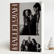 "Bold Joyful" - Holiday Cards in Myrrh by Kamala Nahas - Folded Card