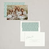 "Casual" - Holiday Cards in Frost by Everett Paper Goods - Assembled
