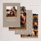 "Simple Script" - Holiday Cards in Snow by Ekko Studio - Back of Card Options