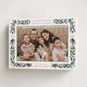 "Sparkly Bows" - Holiday Cards in Forest by Makewells - Folded Card