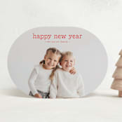 "Imprint" - Holiday Cards in Poinsettia by Amy Kross - Front