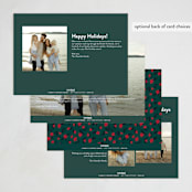 "Imprint" - Holiday Cards in Poinsettia by Amy Kross - Back of Card Options
