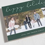 "Calligraphy Trio" - Holiday Cards in Forest by Stacey Meacham - Detail