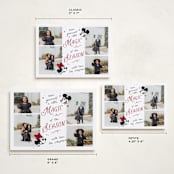 "Disney's Mickey Minnie Magical Season" - Holiday Cards in Cherry by letterfix - Formats Available