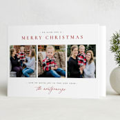 "Classic Christmas" - Holiday Cards in Holly by Wildfield Paper Co - Folded Card