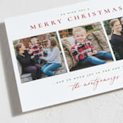 "Classic Christmas" - Holiday Cards in Holly by Wildfield Paper Co - Detail