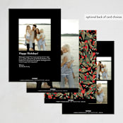 "Minimal Modern holiday" - Holiday Cards in Coal by Jackie Crawford - Back of Card Options