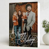 "Glide" - Holiday Cards in Snowfall by Jennifer Postorino - Folded Card