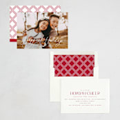 "Winter Script" - Holiday Cards in Snow by Kristie Kern - Assembled