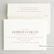 "Winter Script" - Holiday Cards in Snow by Kristie Kern - FREE Recipient Addressing