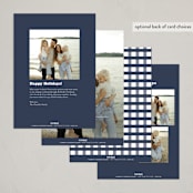 "Indeed" - Holiday Cards in Midnight by Kristen Knechtel - Back of Card Options
