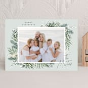 "Winter Frame" - Holiday Cards in Wintermint by Leah Bisch - Front
