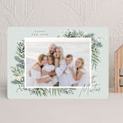 "Winter Frame" - Holiday Cards in Wintermint by Leah Bisch - Front