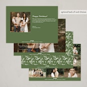 "Stacked Greeting" - Holiday Cards in Sage by Kristen Smith - Back of Card