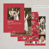 "Winterbloom" - Holiday Cards in Holly Berry by Leah Bisch - Back of Card Options