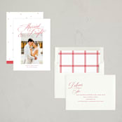 "Bright and Married" - Holiday Cards in Holly Berry by Megan Davis - Assembled