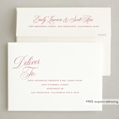 "Bright and Married" - Holiday Cards in Holly Berry by Megan Davis - FREE Recipient Addressing