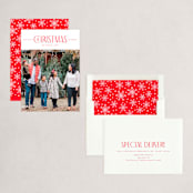 "PLAYFUL TYPE" - Holiday Cards in Cardinal by Melanie Kosuge - Assembled