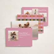 "festive checked plaid" - Holiday Cards in Fruitcake by Carrie Moradi - Back of Card Options