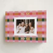 "festive checked plaid" - Holiday Cards in Fruitcake by Carrie Moradi - Folded Card