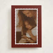 "Stamp" - Holiday Cards in Mulled Wine by Claire - Front