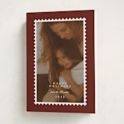 "Stamp" - Holiday Cards in Mulled Wine by Claire - Folded Card
