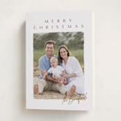 "Merry & Minimal" - Holiday Cards in Wine by Ekko Studio - Folded Card