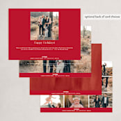 "Holiday Garden" - Holiday Cards in Cranberry by Leah Bisch - Back of Card Options