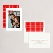 "Minimal Mod" - Holiday Cards in Berry by JoAnn Jinks - Assembled