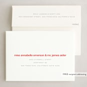 "Minimal Mod" - Holiday Cards in Berry by JoAnn Jinks - FREE Recipient Addressing