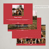 "Uptown Script" - Holiday Cards in Poinsettia by Carolyn MacLaren - Back of Card Options