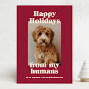 "Happy Howlidays" - Holiday Cards in Pomegranate by Annie Clark - Front