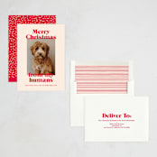 "Happy Howlidays" - Holiday Cards in Cherry by Annie Clark - Assembled