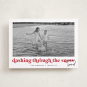 "Dashing Holiday" - Holiday Cards in Candy Cane by Louise Kay - Front