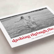 "Dashing Holiday" - Holiday Cards in Candy Cane by Louise Kay - Detail