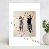"Toboggan" - Holiday Cards in Sprinkles by Jackie Crawford - Front