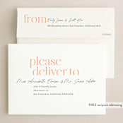 "sign off" - Holiday Cards in Blush by Jennifer Lew - FREE Recipient Addressing